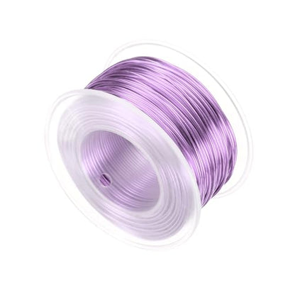 HARFINGTON 20 Gauge Aluminum Craft Wire 0.8mm 98.5ft Flexible Bendable Anodized Metal Jewelry Sculpting Wire for Jewelry Making Modelling Craft DIY, Light Purple - color: Light Purple, size: 30M x 0.8mm