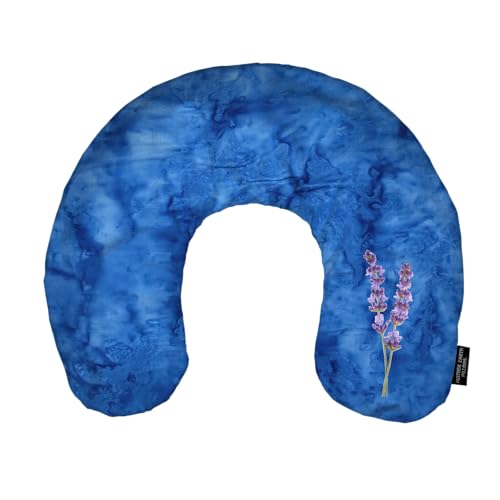 Mother Earth Pillows Large Triggerpoint Flax Pillow for Neck and Shoulder Relief (Blue Print - Soothe Herbal Blend) - color: Blue Print - Soothe Herbal Blend