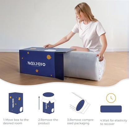 MAXYOYO Japanese Floor Mattress 4" Thick Twin Size Foldable Futon Mattress - color: Charcoal Grey, size: Twin