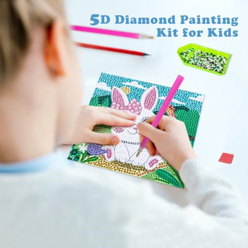 Labeol Diamond Art Kits for Kids Crafts for Girls Ages 6-8-10-12 Easy to DIY Creative Diamond Art Sticker Craft by Numbers Kits for Kids and Adult Beginners (Precious) - style: Precious