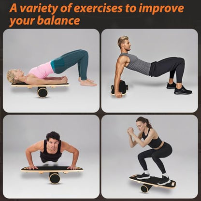 Balance Board Trainer, with Adjustable Stoppers