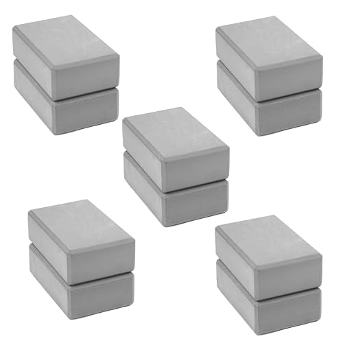 3in Foam Bulk Yoga Blocks, 10 Pack - color: Cool Gray
