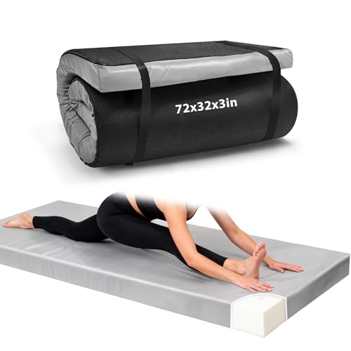 3 Inch Extra Thick Yoga Mat 6 * 2.5ft Thick Extra Wide Workout Mat, Non Slip Foam Exercise Mats for Women Men Fitness, Yoga, Pilates, Stretching & Floor Exercises