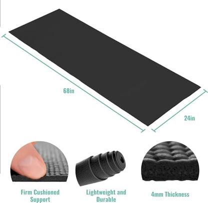 Bulk Yoga Mats, 12 Pack, With Strap, 68x24in, 4mm | Bulk Non Slip Exercise Mats for Workout, Stretching, Fitness - Wholesale Non Toxic Gym Mats for Home, Schools and Studios - color: Gray