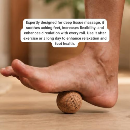 Mini Cork Ball | Cork Massage Ball for Foot, Arch & Muscle Tension Support · Includes Online Courses