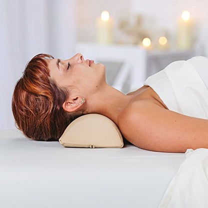 EARTHLITE Bolster Pillow Neck – Durable Massage Bolster, 100% PU Upholstery incl. Strap Handle/Professional Quality for Massage Tables/Back Pain Relief, Black 3Lx6Wx13H - size: (Pack of 1)