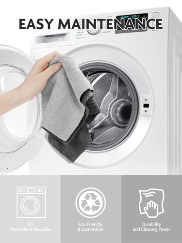 Fantasticlean Microfiber Cleaning Cloth Roll-30 Sheets, 12" x 12" (Dimgrey) - color: Dimgray, size: 30 pack