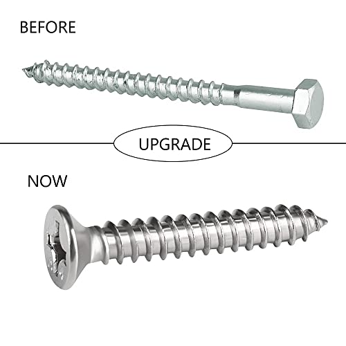 TooTaci Hammock Hooks Heavy Duty, M8 304 Stainless Steel Pad Eye - size: M8 + Screw Bolts (18pcs Kit)