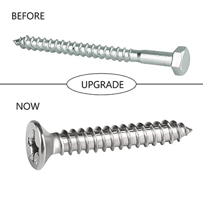 TooTaci Hammock Hooks Heavy Duty, M8 304 Stainless Steel Pad Eye - size: M8 + Screw Bolts (18pcs Kit)