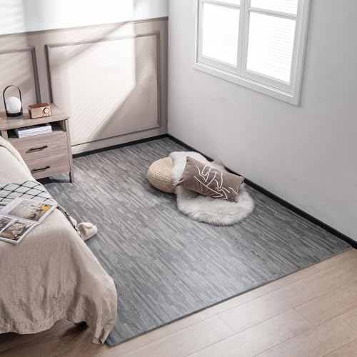 Tangkula 25 Tiles Foam Flooring Mats with Border, 100 SQ FT EVA Interlocking Exercise Foam Mats for Exercise Equipment, Elastic Puzzle Play Mats, 3/8” Non-Slip Workout Floor Mats for Home Gym (Gray) - size: 100 sq.ft, Gray