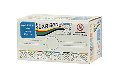 CanDo Sup-R Band Latex Free Exercise Band, 6 Yard Roll, Blue, Level 4, Heavy Resistance - color: Blue: Heavy, size: 6 yd