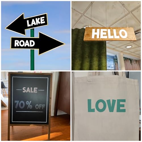 11 Inch Letter Stencils for Painting - 42 Pack Alphabet Letter and Number Stencil Templates with Signs for Painting, Reusable Letters Numbers Stencils for Chalkboard Wood Crafts & Wall Decor - size: 11 Inch