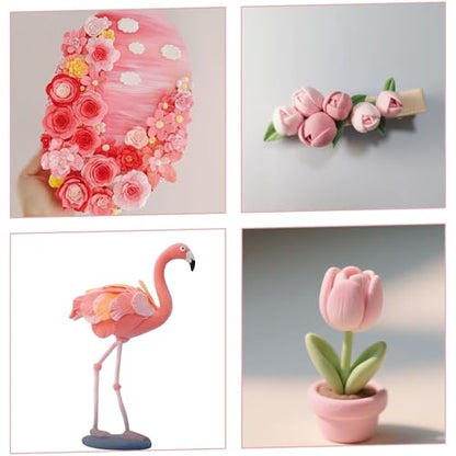 Air Dry Clay Lightweight, Flexible Modeling Clay for Adults Arts and Crafts | Professional & Moldable, Soft & No-Stick, Polymer Clay for Sculpting, Molding,Anime Figures,Making Costumes,DIY Projects - color: Pink