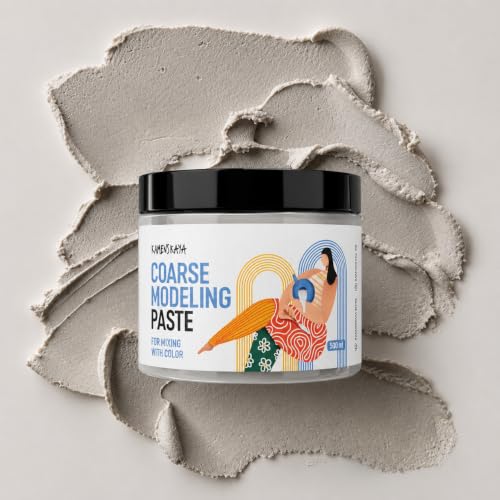 KAMENSKAYA Coarse Modeling Paste for Textured Art and Acrylic Painting (Texture Paste for Canvas) - 16.9 fl oz (500 ml) - color: Coarse – Natural, size: 16.9 Fl Oz (Pack of 1)