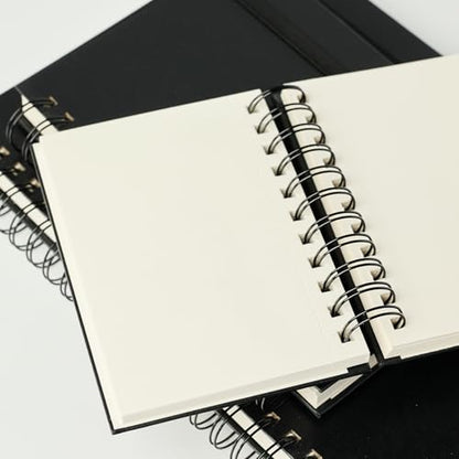 CuppaClip Sketch Book Hardcover Drawing Pad 300GSM Acid-Free Paper Spiral Bound Sketchbook 50 Sheets/100 Pages Art Supplies (Spiral Binding, 4x5.9in) - color: Spiral binding, size: 4x5.9in