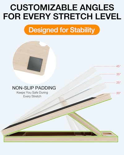 TEMI Slant Board for Calf-Stretching - Wooden Incline Wedge Stretcher for Squats, Foot & Ankle Mobility, Portable Fitness Equipment, Stretch & Rehab Kit - style: Stretch & Rehab Kit