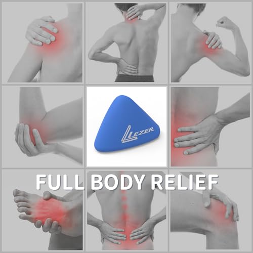 LEZER Trigger Massage Point, Manual Massage Ball, Muscle Knots Relief Tool, Myofascial Release, Physical Therapy, Deep Tissue Back Massage, Plantar Fasciitis, 2.9 in x 2.1 in (Blue) - style: 02 - Trigger Blue
