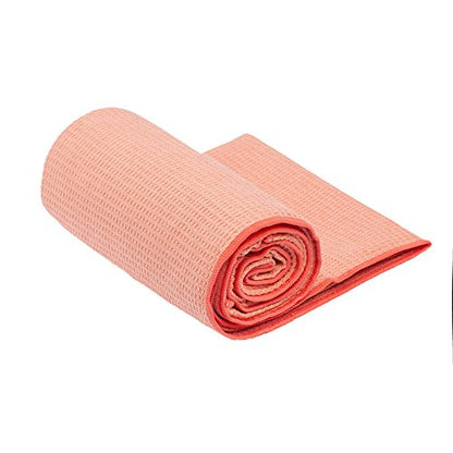 Shandali Hot Yoga Towel - Mat-Sized, Microfiber, Super Absorbent, Anti-Slip, Injury Free, 24" x 72" - Best Bikram Yoga Towel - Exercise, Fitness, Pilates Gear - color: Lotus Pink