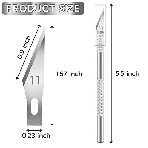 JETMORE 24 Pack Silver Exacto Knife Set, Precision Craft Knife Set for DIY | Silver aluminum handles offer control for pumpkin carving, trimming and scrapbooking, Exacto knife sets support group work - color: Silver, size: 24 Pack