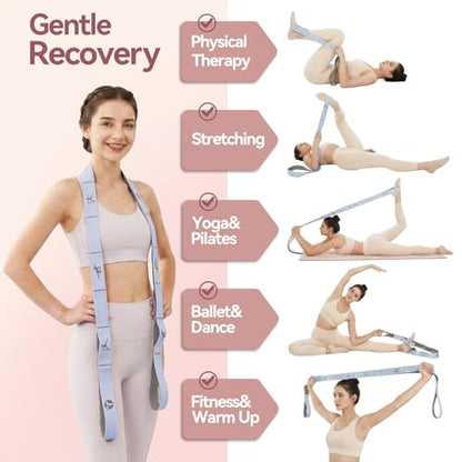 10 Loops Resistance Bands for Working Out, PT, Stretch Out Strap - color: Blue