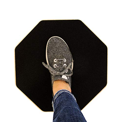 Trademark Innovations Wood Octagonal Therapy Exercise Balance Board Wobble Rocker