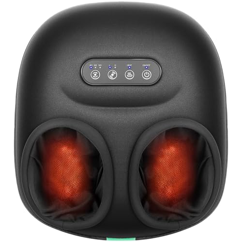Medcursor Foot Massager with Heat, 2026 Upgraded Shiatsu Foot Massagers for Delivers Pain Relief, Tired, Plantar Fasciitis, Adjustable Air Pressure, Fits Up to 13" - color: Black