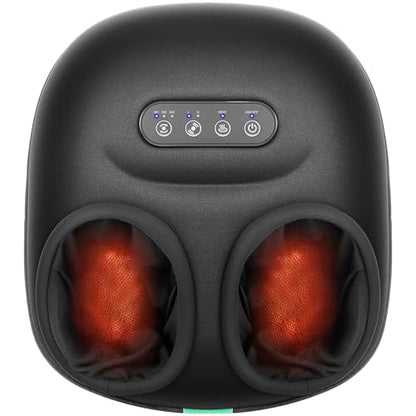 Medcursor Foot Massager with Heat, 2026 Upgraded Shiatsu Foot Massagers for Delivers Pain Relief, Tired, Plantar Fasciitis, Adjustable Air Pressure, Fits Up to 13" - color: Black