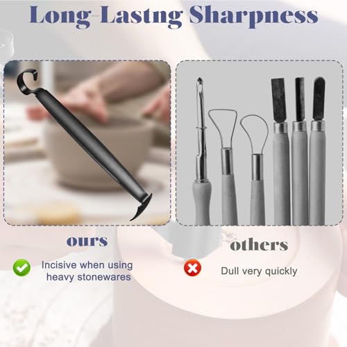 1 Pc Pottery Trimming Tool, Double-Ended Ceramic Tools Stainless Steel Pottery Tools for Clay and Ceramic Trim for Crockery and Clay Artists