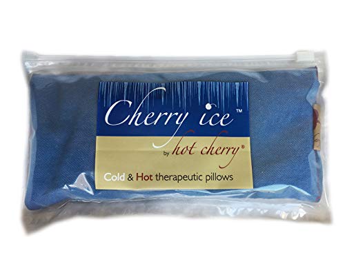 Cherry Ice Eye Blue Denim Cherry Pit Pillow, Hot/Cold Therapy - color: Cherry Ice - Blue Denim
