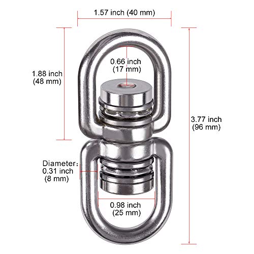 SELEWARE Heavy Duty Bearing Swing Swivel, 360° Rotation Hanging Accessory - color: Swivel Only