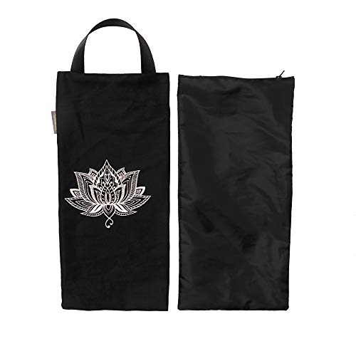 Yoga Sand Bag Cotton Unfilled for Yoga Weights and Resistance Training - color: Black