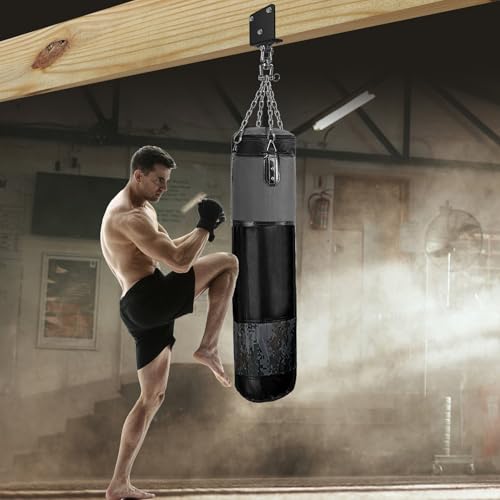 BeneLabel Heavy Bag Hanger for Punching Bag Beam Mount Hardware 360° Rotation Boxing Bag Ceiling Mount I-Beam Hanger for Hanging Heavy Punching Bags Wall Hangers - color: Beam Hanger with 4Pcs Steel Chain