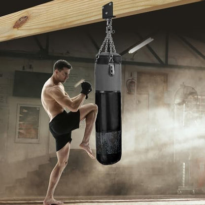 BeneLabel Heavy Bag Hanger for Punching Bag Beam Mount Hardware 360° Rotation Boxing Bag Ceiling Mount I-Beam Hanger for Hanging Heavy Punching Bags Wall Hangers - color: Beam Hanger with 4Pcs Steel Chain