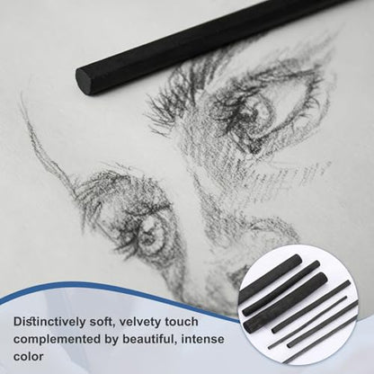 PATIKIL 20Pcs Willow Charcoal Sticks, 4-5mm Black Charcoal Pencils Graphite Stick Charcoal Drawing Pencils for Artists Beginners Hobbyists Sketching Shading Fine Art