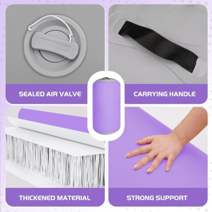 Inflatable Gymnastics Air Roller Barrel Purple 40x23.6inch - color: Purple, size: 40*23.6 Inch