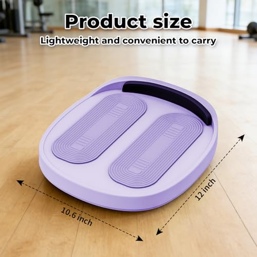 Adjustable Calf Stretcher Slant Board, 15-Level Incline for Ankle Rehab | Lightweight ankle stretch board for shin splints & Achilles tendonitis, home gym travel rehab - color: Purple