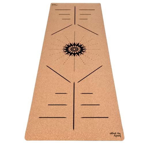 Luxury Cork Yoga Mat - Non Slip, Extra Thick Grip. Thicker, Longer, and Wider for More Comfort and Support. Tough Enough For Hot Yoga. Natural, Non Toxic, and Eco Friendly. Optional Alignment Lines. - color: Dreamer, size: Extra Thick 80" x 26" x 0.26"