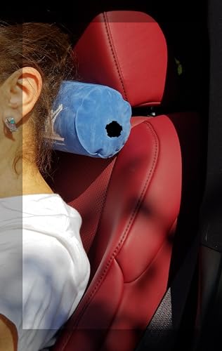 Pain Free-Posture Long & Short Inflatable Roll/Towel and Strap/Yoga Belt-to place under the NECK & LOW BACK to RELAX & REDUCE PAIN-Regain the Natural Curve of the Spine-Support Driving, Plane & Travel