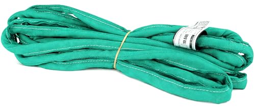Chenango Supply VR2 16ft Green Endless Round Polyester Rigging Sling | USA Made, Double-Ply Cover, for Lifting & Material Handling, Capacity: 5,300 lb Vertical, 4,240 lb Choker, 10,600 lb Basket - size: 16 ft
