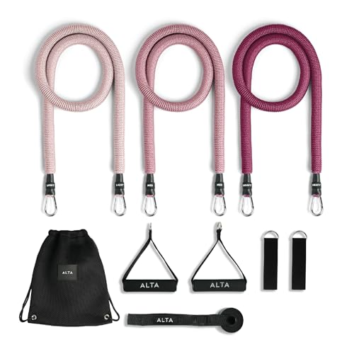 ALTA Resistance Tube Bands for Women, Full Kit Resistance Bands, Set of 3 - color: Burst, size: 3 Band Set
