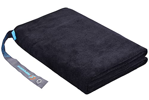 HOPESHINE Large Gym Towels for Men Women Black Workout Sweat Super Absorbent Microfiber Sports Travel Towel Fast Drying Compact for Camping, Hiking, Backpacking, Yoga, 20inch X 40inch - color: Black X1, size: 1-Pack 20inch X 40inch