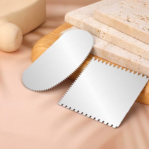 Steel Pottery Tools Serrated Scraper Clay Ribs Stainless Steel Sculpture Modeling Cutter Scraper Crafts Tool Ceramics Sculpting Tools Kits for Sculpting Texturing Artists Modeling Potter