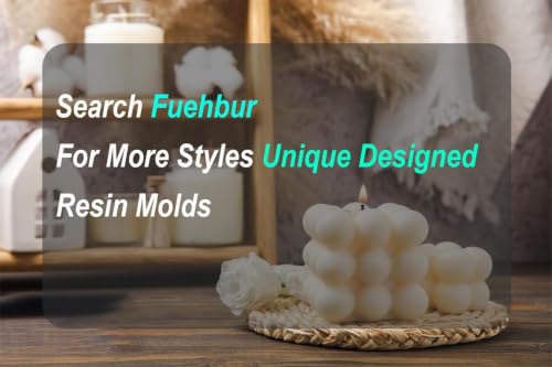 2PCS Flower Bowl Resin Silicone Molds Set, Fuehbur Epoxy Resin Moulds Tray with Wavy Edge Design for DIY Jewelry Holder, 5.24 x 5.24 x 1.64 inches, for Candle Handmade Decoration - 2 Pack