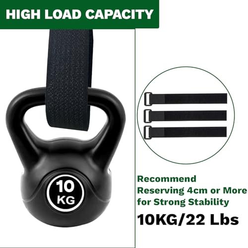 Adjustable Cable Straps with 24 Buckles 1" x 16Ft, Free Cut Length, Reusable Fastening Cable Ties, Hook and Loop Securing Strap for Cable Tidy, Wire Management, Cord Organiser, Black