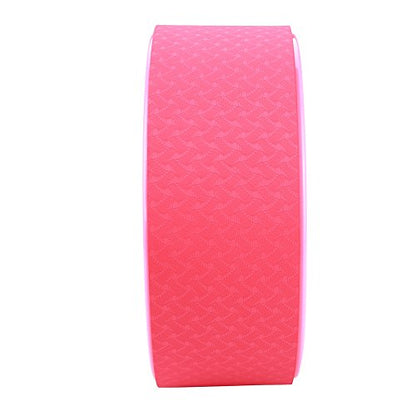 Yoga Wheel，Yoga Stretch Bend Balance Wheel Circle for Health Fitness Slimming Exercise,Back Wheel, Pink (粉色)