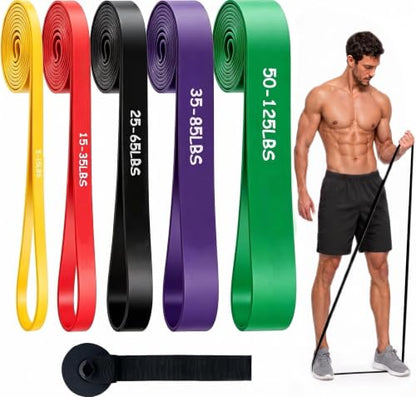 5-Level Resistance Bands for Working Out,5-125 LBS Pull Up Assistance Bands