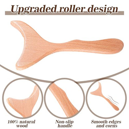 Wood Therapy Massage Tools 7 inch Wooden Lymphatic Drainage Massager