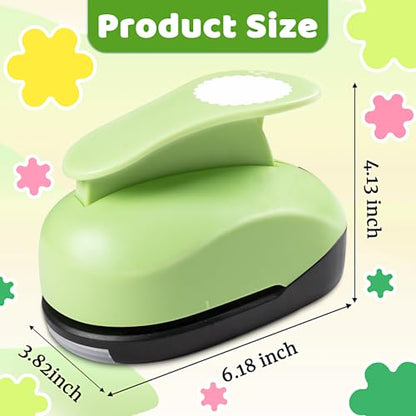 Circle Punch, 2.8 Inch Scalloped Circle Cutter, Circles Hole Punch | Circle Punches for Paper Crafts, Scalloped Circle Shaped Hole Punch, Wave Circles Paper Punch for Journal, Scrapbook Tool - style: Wave Circle Punch