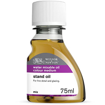 Winsor & Newton Artisan Stand Oil, 75ml (2.5-oz) bottle | Pale, Viscous Oil; Slows Drying Time, Smooth Enamel Finish, No Brush Marks, Excellent Leveling, Cleanable with Water & Soap - color: Artisan Stand Oil, style: 2.5-oz Bottle