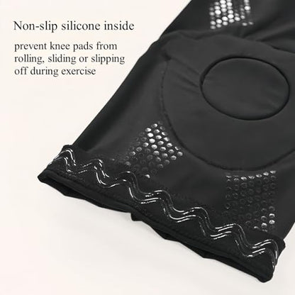 1 Pair Dance Knee Pads, Padded Wrestling Knee Sleeves, Compression Leg Sleeve for Volleyball, Yoga Black XS - color: Black, size: X-Small